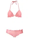 Amir Slama Ruffled-trim Bikini In Pink