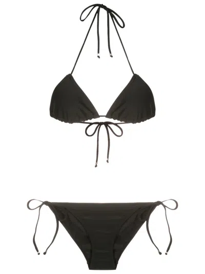 Amir Slama Self-tie Triangle Bikini In Black