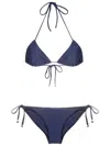 Amir Slama Triangle Bikini Set In Blue