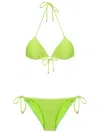 Amir Slama Self-tie Triangle Bikini In Green