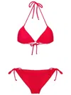 Amir Slama Self-tie Triangle Bikini In Red