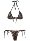 Amir Slama Sequinned Triangle Bikini Set In Black