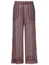 Amir Slama Sheer Graphic-print Silk Trousers In Multicolour