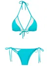 Amir Slama Sheer-panels Triangle Bikini In Blue