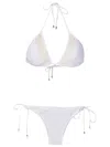 Amir Slama Sheer-panels Triangle Bikini In White