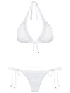 Amir Slama Sheer-panels Triangle Bikini In White