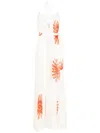 Amir Slama Silk Long Dress In White