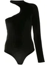 Amir Slama Single-sleeve Velvet Body In Black