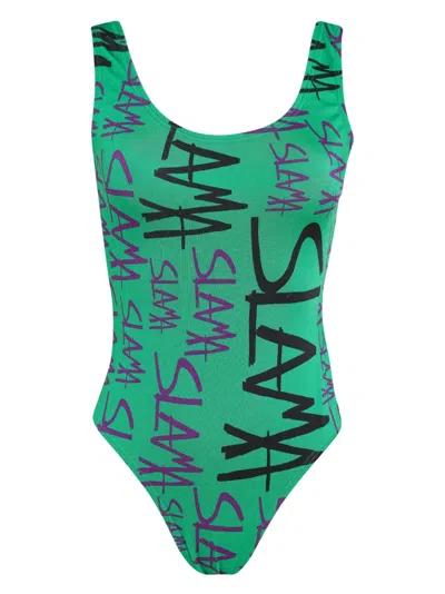 Amir Slama Slama Swimsuit In Green