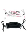 Amir Slama Slogan Print Face Masks (pack Of 2) In Black