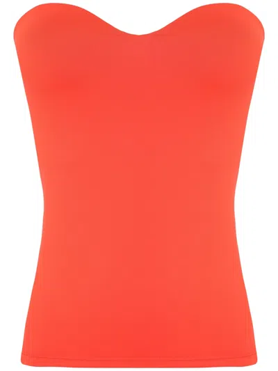 Amir Slama Strapless Top In Orange