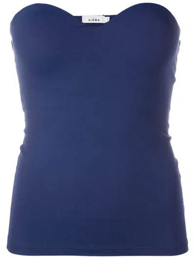 Amir Slama Strapless Tube Top In Blau