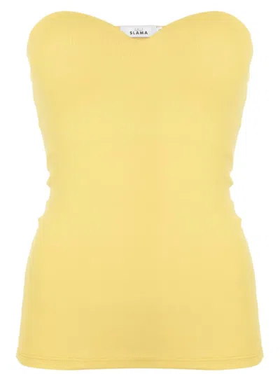 Amir Slama Strapless Tube Top In Yellow