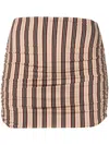 Amir Slama Stripe-print Mini Skirt In Multicolour