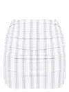 Amir Slama Stripe-print Mini Skirt In White
