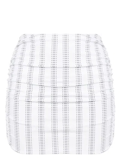 Amir Slama Stripe-print Mini Skirt In White