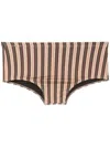 Amir Slama Gestreifte Badehose In Brown