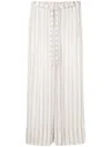 Amir Slama Stripe-print Tie-waist Palazzo Pants In White