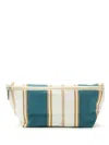 Amir Slama Striped Make Up Bag In Neutrals