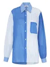 Amir Slama Striped Shirt In Blue