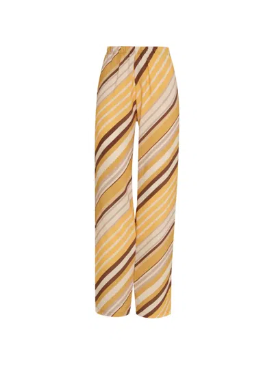 Amir Slama Striped Trousers In Neutral