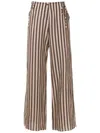 Amir Slama Striped Wide-leg Trousers In Neutral