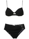 Amir Slama Sweetheart-neck High-waist Bikini In Schwarz