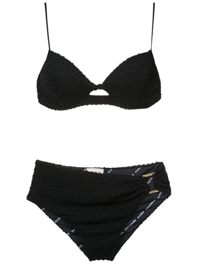 Amir Slama Sweetheart-neck High-waist Bikini In Schwarz