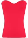 Amir Slama Sweetheart-neck Top In Red