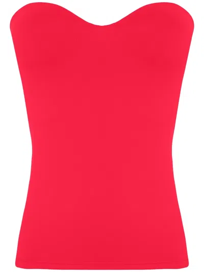 Amir Slama Sweetheart-neck Top In Red