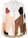 Amir Slama Swimmer-print Cotton Jacket In Neutrals