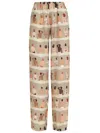 Amir Slama Swimmer-print Straight-leg Trousers In Neutrals