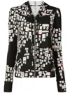 Amir Slama Text-print Zip-up Hoodie In Black