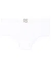 Amir Slama Textured Logo-plaque Swimming Trunks In White
