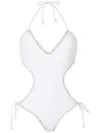 Amir Slama Tie Cut-out One-piece In White