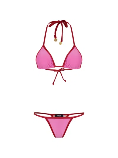 Amir Slama Tie Embellished Bikini In Pink