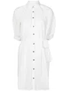 Amir Slama Tied-waist Shirt Dress In White