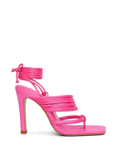 Amir Slama Tie-fastening Sandals In Pink