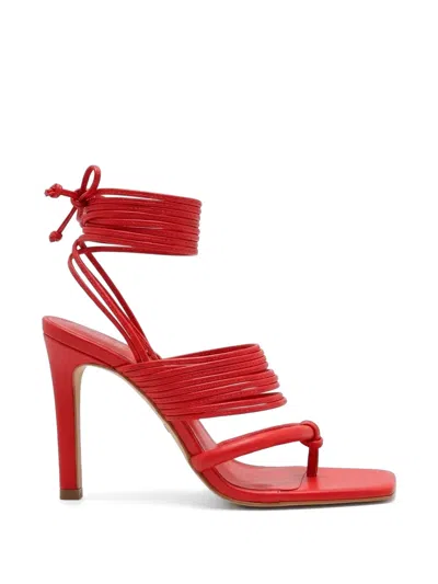 Amir Slama Tie-fastening Sandals In Red