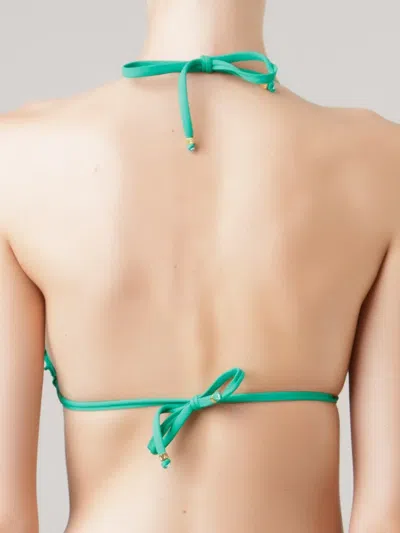 Amir Slama Triangle Bikini Top In Green