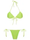 Amir Slama Triangle-cup Bikini In Green