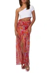 Amir Slama Tropical Georgette Skirt In Caetano In Multi