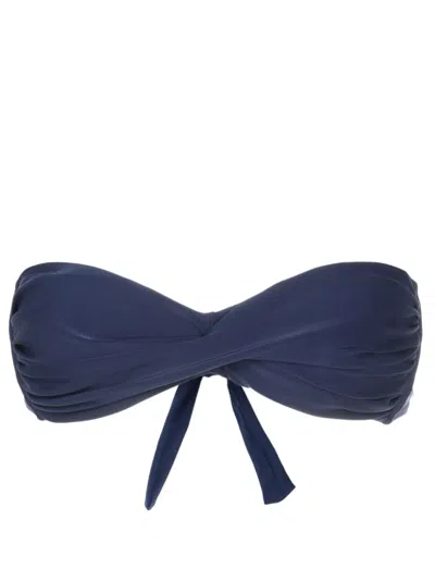 Amir Slama Twist-detail Bikini Top In Blue