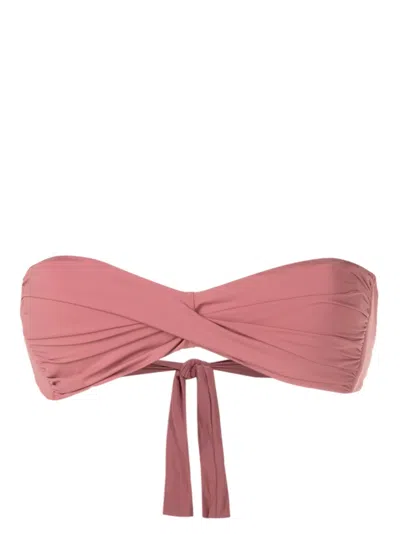 Amir Slama Twist-detail Bikini Top In Pink
