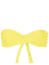Amir Slama Twist-detail Bikini Top In Yellow
