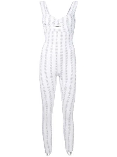 Amir Slama Twist-detail Sleeveless Jumpsuit In White