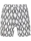 Amir Slama Two-tone Print Shorts In White