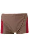 Amir Slama Zweifarbige Badeshorts In Brown