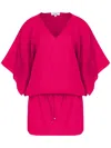 Amir Slama Mini-strandkleid Mit V-ausschnitt In Rosa