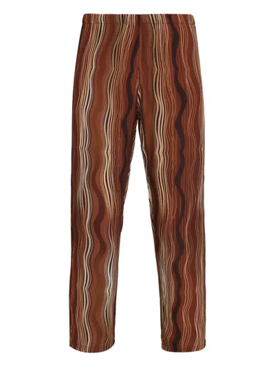 Amir Slama Wavy-pattern Trousers